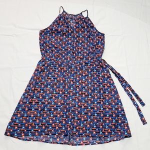 41 Hawthorn Dress Womens Medium  Stitch Fix Sailboat Print Side Tie Sleeveless